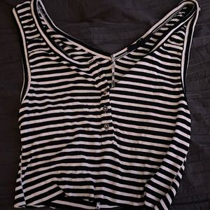 Striped cropped tank top, never worn